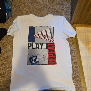 Adidas White Graphic T-Shirt